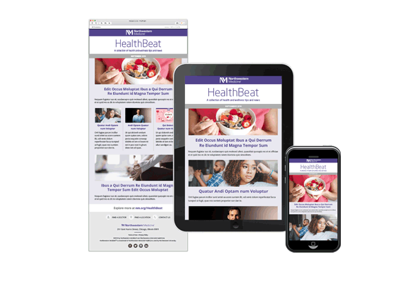 Northwestern Medicine Consumer Email Newsletter Design e-Newsletter Design